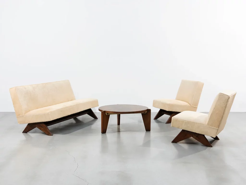 PIERRE JEANNERET | Sofa set, ca. 1955 PIERRE JEANNERET | Sofa set, ca. 1955