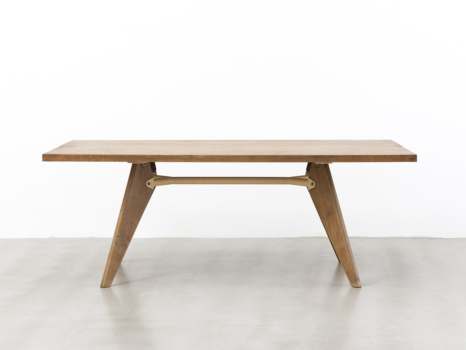 JEAN PROUVÉ - TS 11 table, ca. 1947 JEAN PROUVÉ - TS 11 table, ca. 1947 – Oak and steel tube